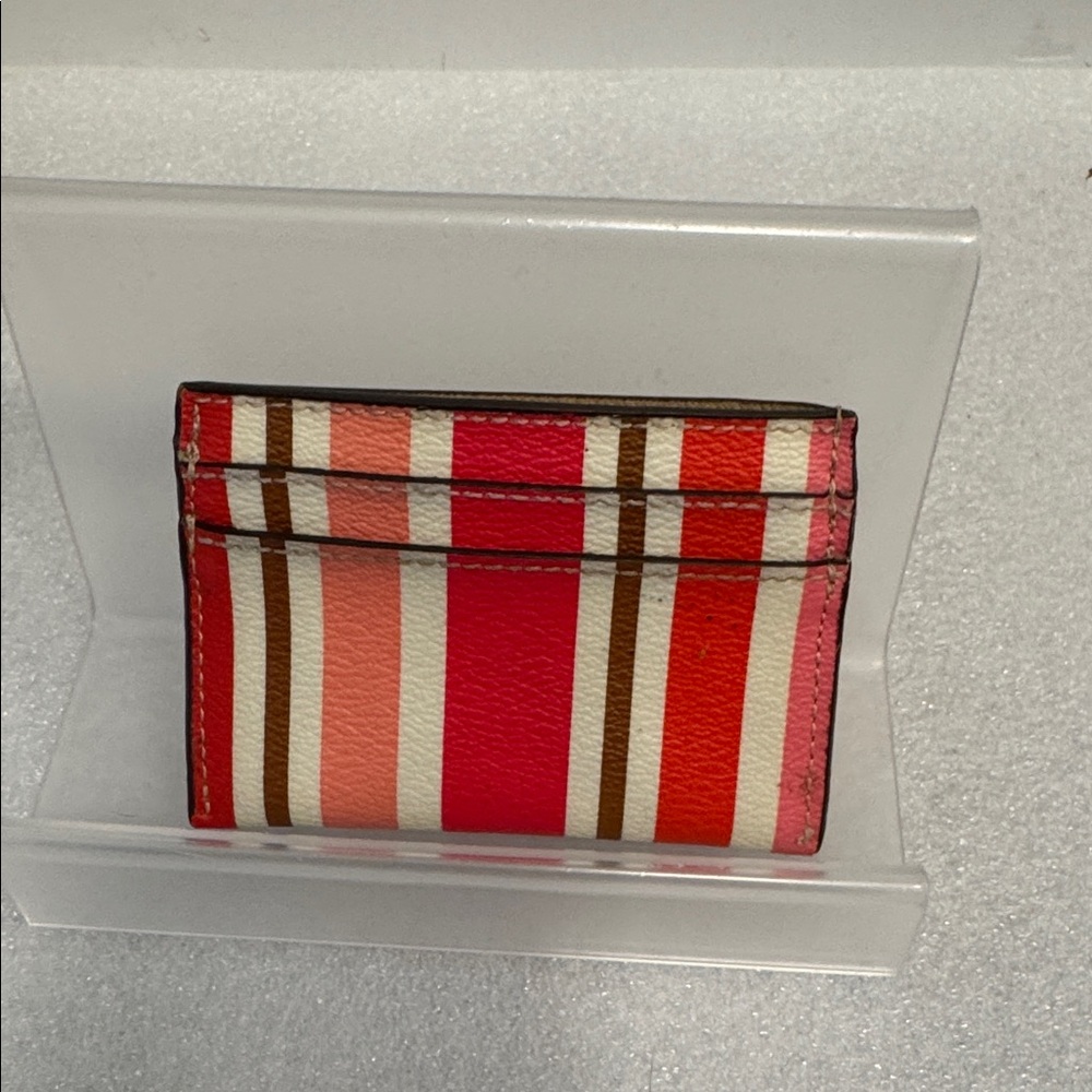 Coach Peyton multi stripe card holder - Picture 2 of 5